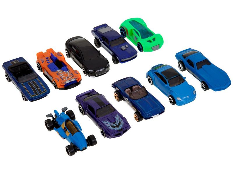 Kit 10 Carrinhos Hot Wheels Mattel - 54886 - Magazine Polianacastro
